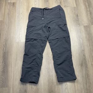 The North Face Pants Mens Large Gray Convertible Zip Off Cargo Nylon Hiking